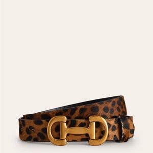 BODEN Iris Snaffle-trim Leather Belt - Leopard